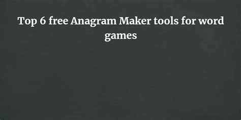 anagram name generator|anagramm generator deutsch.